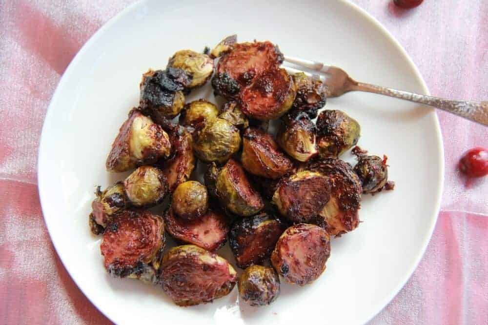 Cranberry Glazed Roasted Brussel Sprouts