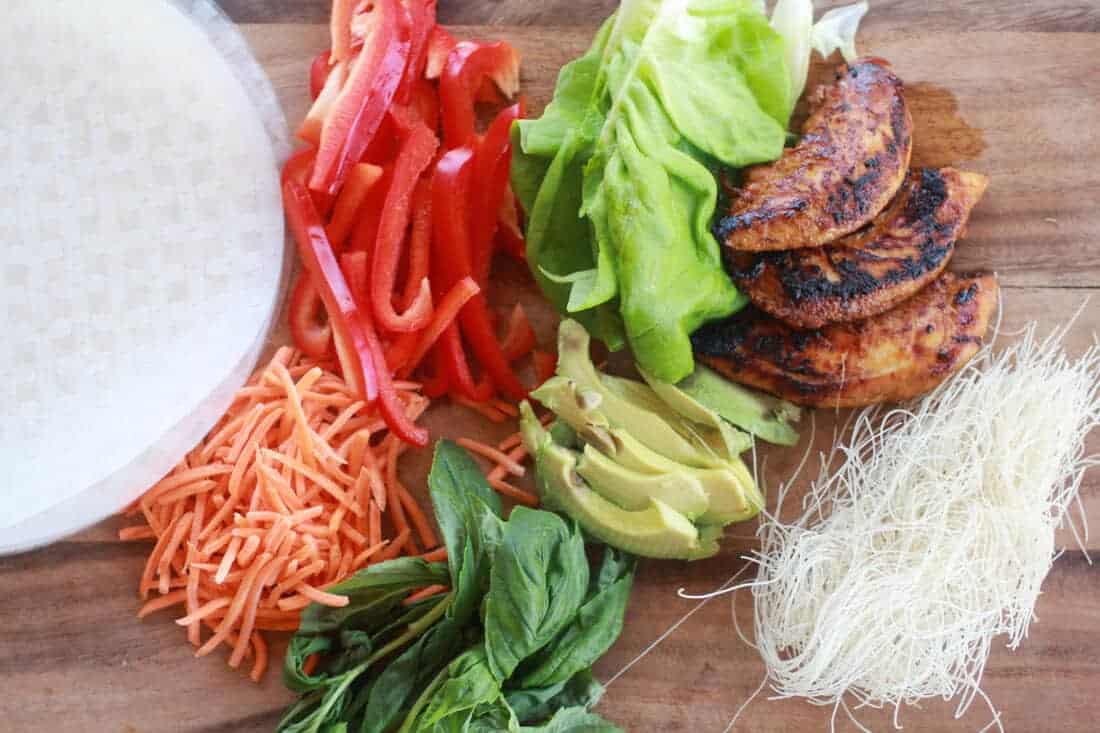 Avocado and Chicken Spring Rolls-2