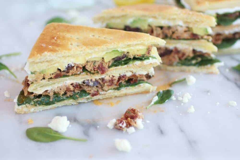 Greek Tuna Sun-Dried Tomato + Avocado Napoleon's-15