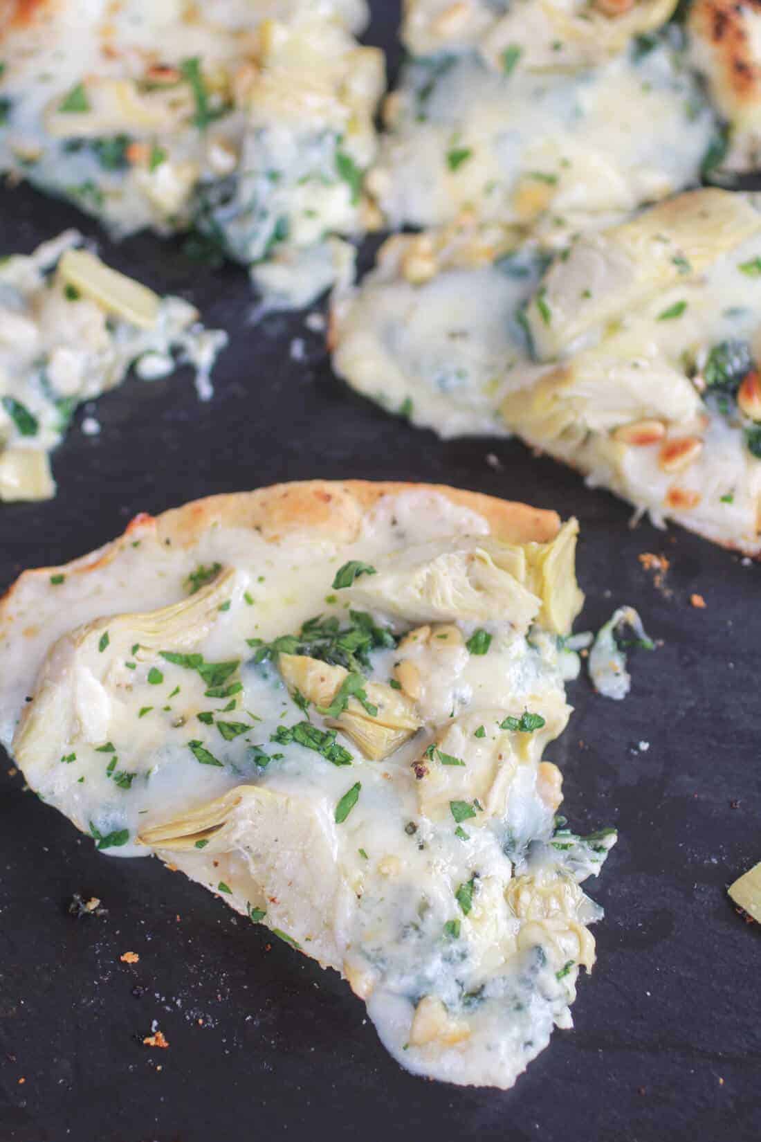 Spinach Artichoke and Blue Cheese Pizza-15