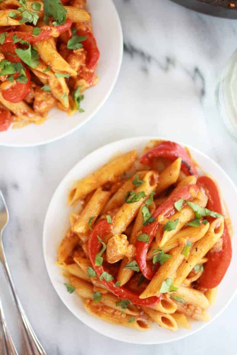 Fajita Chicken and Enchilada Pasta-10
