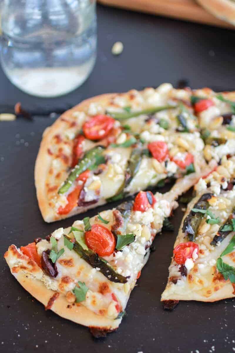 Whipped Feta and Roasted Jalapeño Greek Pizza