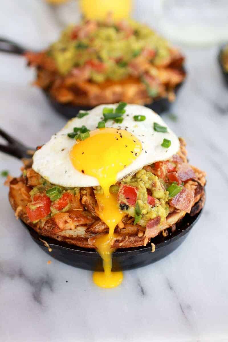 Cheesy Cajun Fries with Cajun Guacamole, Bacon and Fried Eggs-13