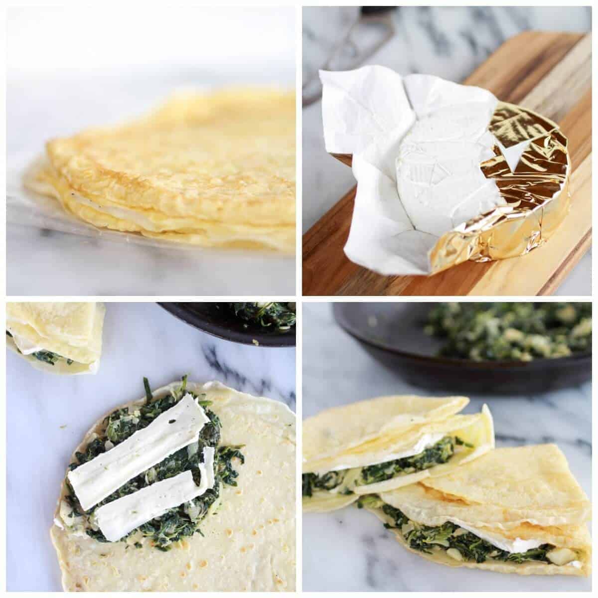 Spinach Artichoke and Brie Crepes with Sweet Honey Sauce | https://gewicht-weg.today/