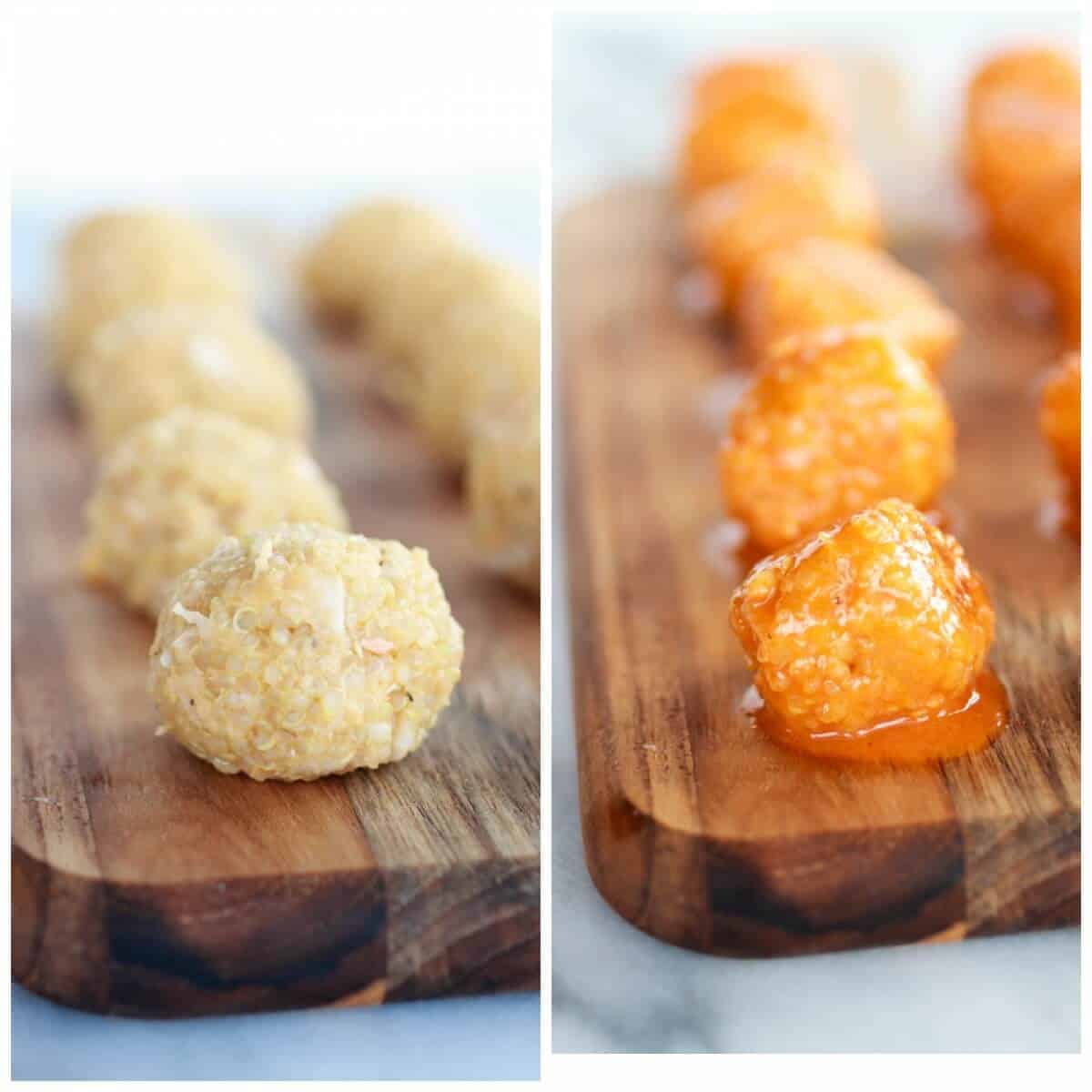 Crispy Buffalo Quinoa Bites Salad | https://gewicht-weg.today/