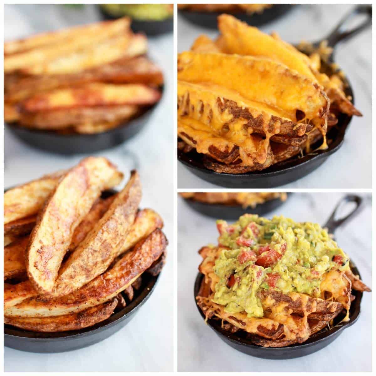 Cheesy Cajun Fries with Grilled Corn Guacamole, Bacon and Fried Eggs | halfbakedharvest.com/