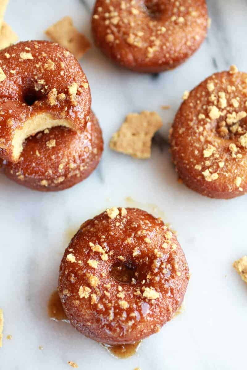 MIni Brown Sugar Glazed Graham Cracker Doughnuts | halfbakedharvest.com