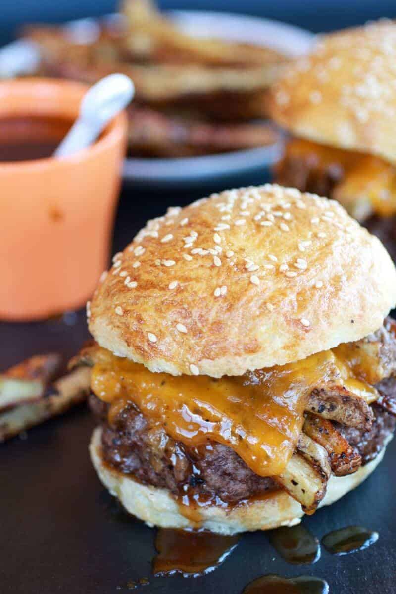 French Fry Bourbon Burgers | halfbakedharvest.com