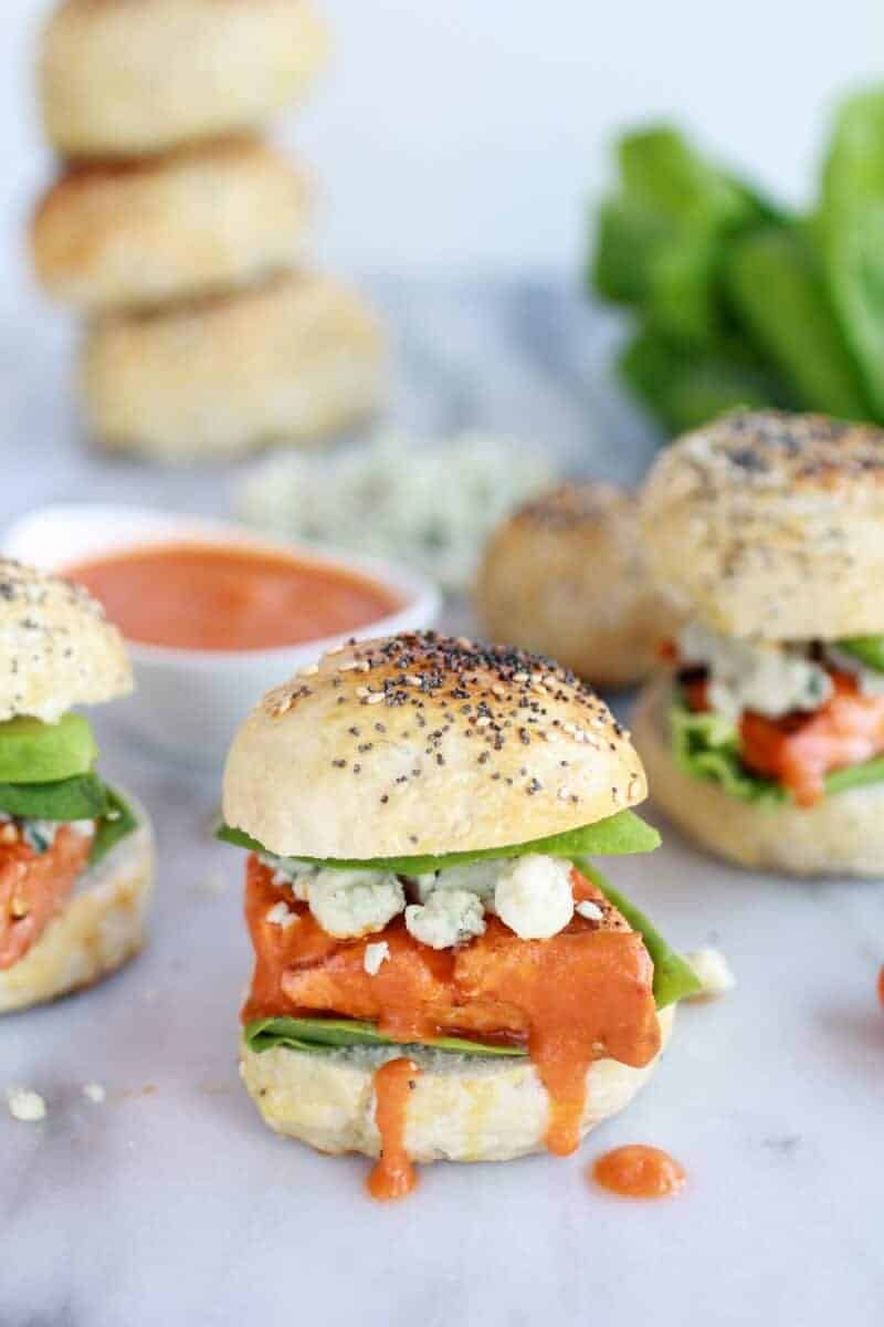 Crispy Buffalo Style Salmon Sliders | halfbakedharvest.com