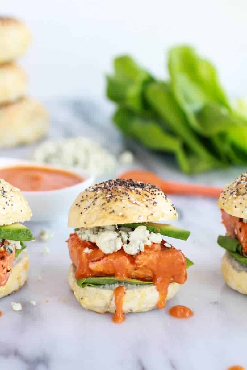 Crispy Buffalo Style Salmon Sliders | halfbakedharvest.com