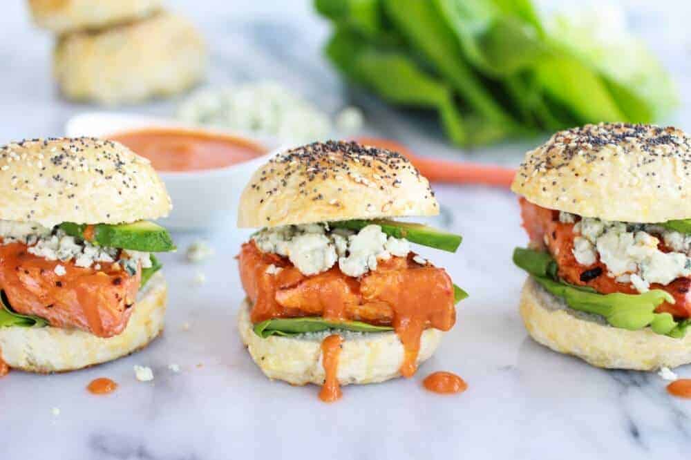 Crispy Buffalo Style Salmon Sliders | halfbakedharvest.com