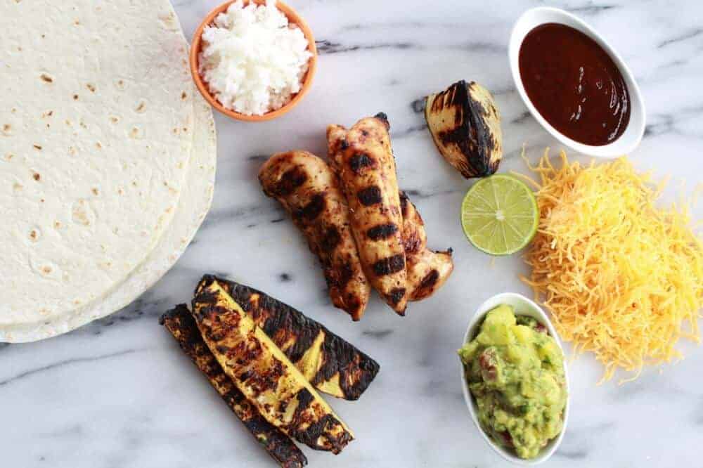 Hawaiian BBQ Quesadillas with Pineapple-Mango Guacamole | halfbakedharvest.com