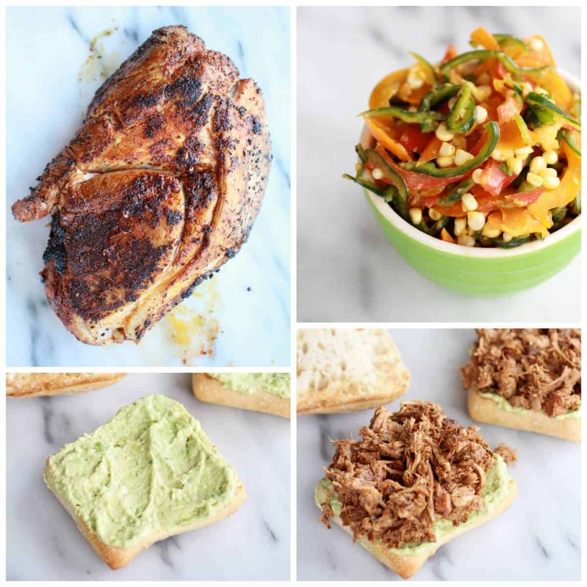 Cheesy Crockpot Cajun Pulled Pork with Southwest Pepper-Corn Slaw | halfbakedharvest.com