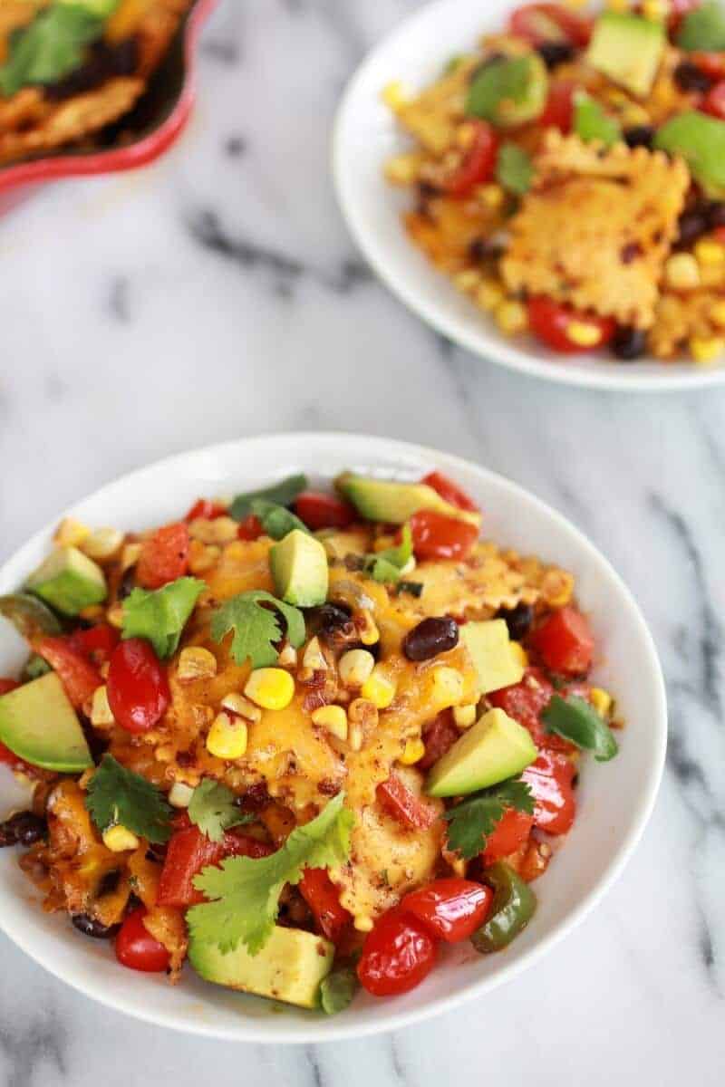 Quick + Easy Southwest Ravioli Skillet Pasta | halfbakedharvest.com