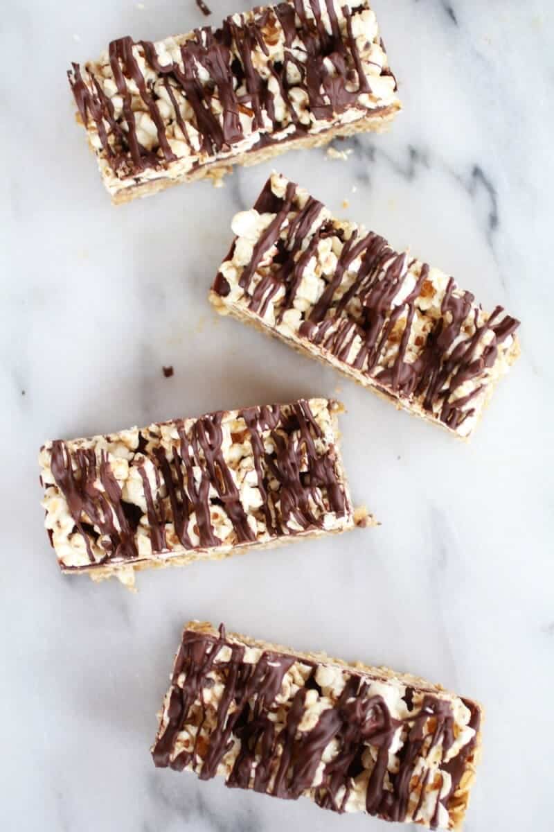 Dark Chocolate Cappuccino Popcorn Granola Bars | halfbakedharvest.com/