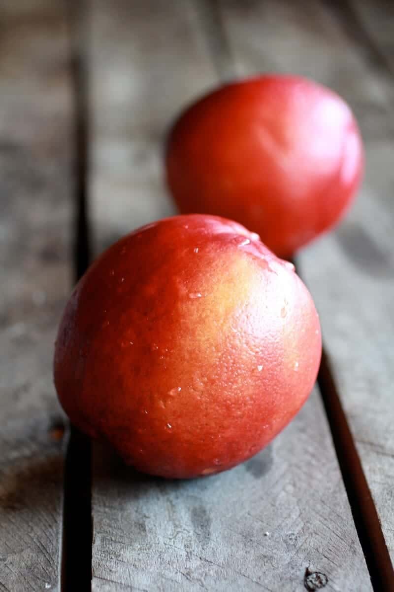 Fried Mozzarella, Basil and Nectarine Stacks with Balsamic Glaze | .halfbakedharvest.com