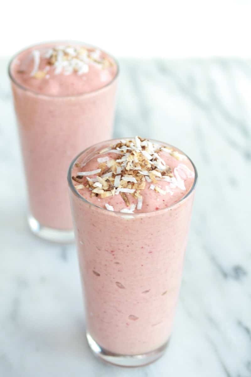 Strawberry-Banana Colada Smoothie | halfbakedharvest.com