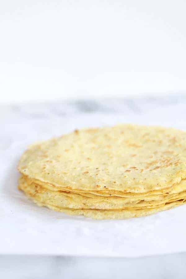 Creamy Avocado + Hatch Chile Chicken Charred Corn Crepechiladas | halfbakedharvest.com