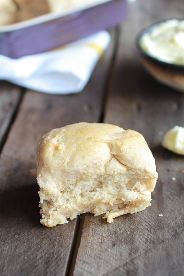 Easy Fluffy Pull-Apart Whole Wheat Buttery Dinner Rolls | halfbakedharvest.com