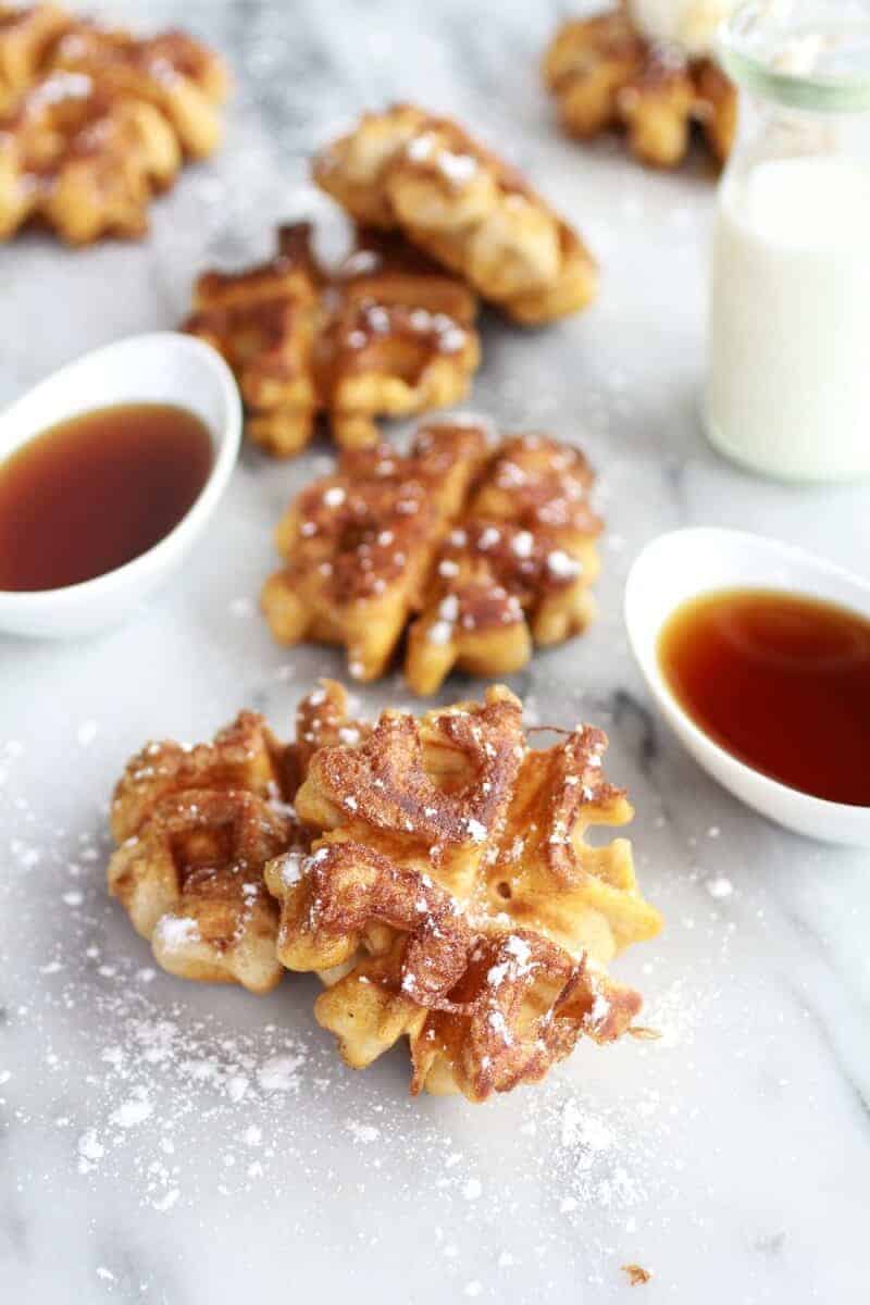 Mini Whole Wheat Cinnamon French Toast Waffle Dunkers | halfbakedharvest.com
