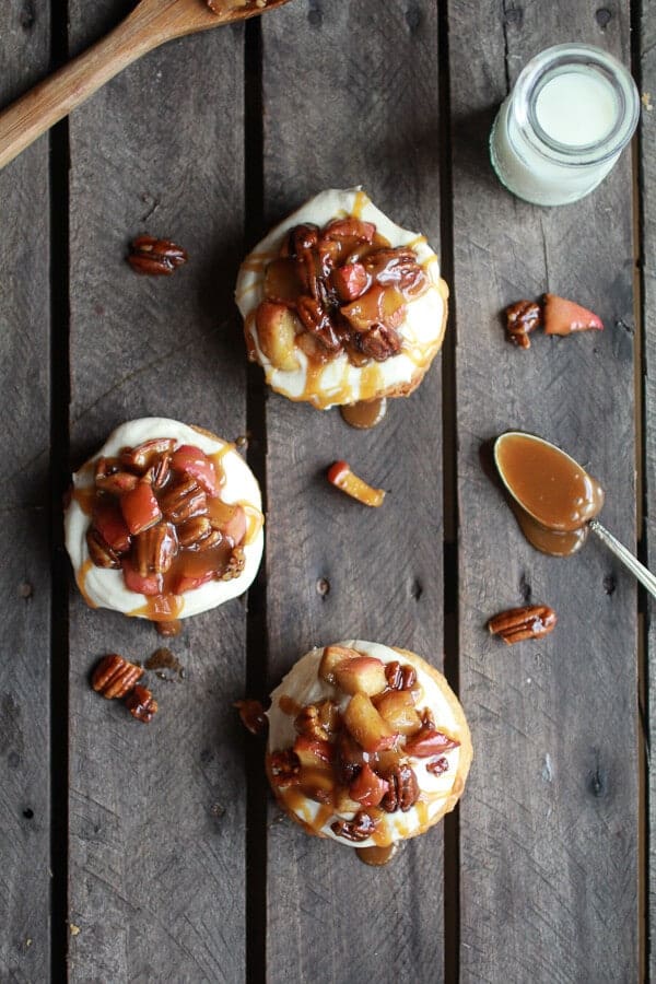Apple Pecan Pie Cronuts with Apple Cider Caramel Drizzle | halfbakedharvest.com