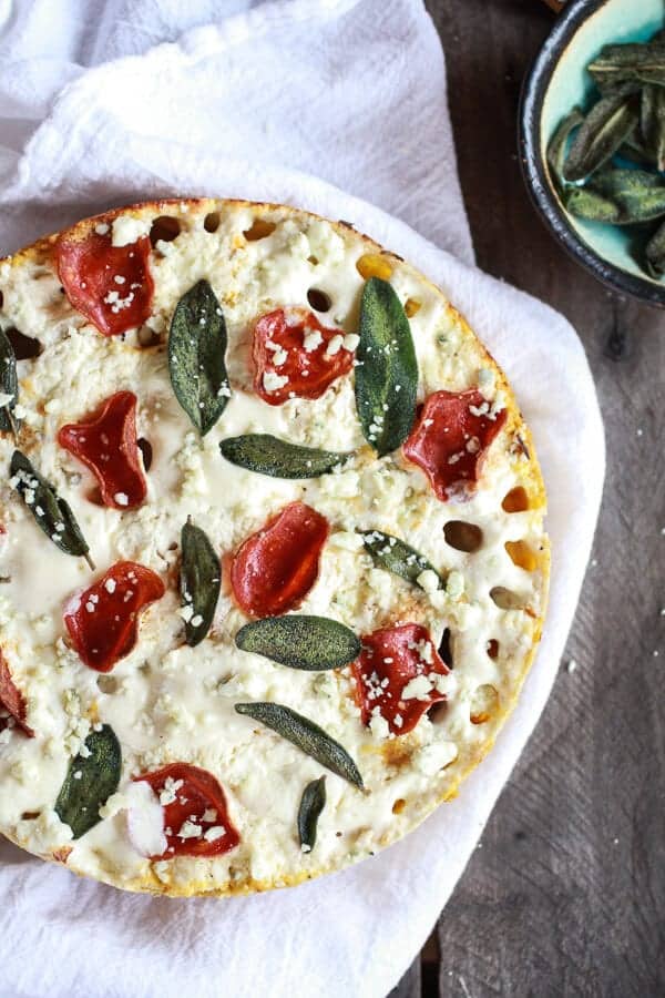 Butternut Squash and Gorgonzola Rigatoni Pasta Pie with Fried Sage | halfbakedharvest.com