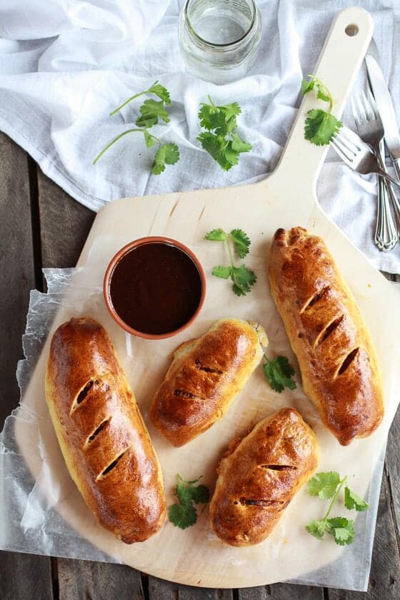 Caramelized Onion and BBQ Chicken Strombolis | halfbakedharvest.com