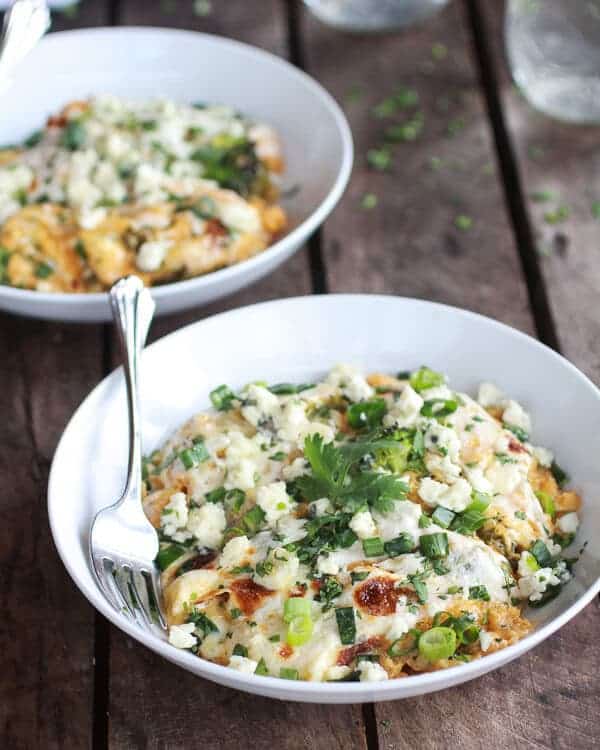 Easy Creamy Buffalo Chicken Quinoa Bake | halfbakedharvest.com