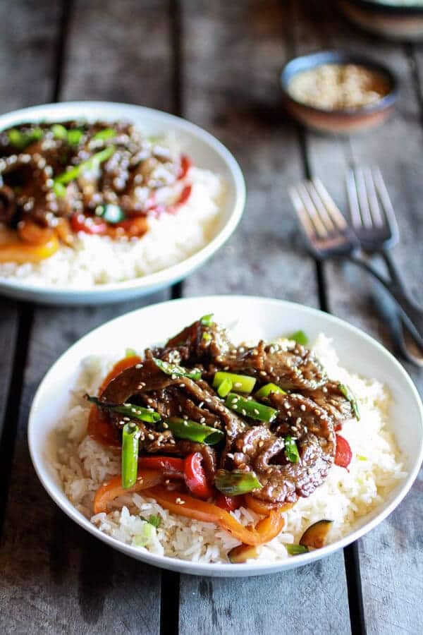 30 Minute Korean Beef + Toasted Sesame Rice | halfbakedharvest.com