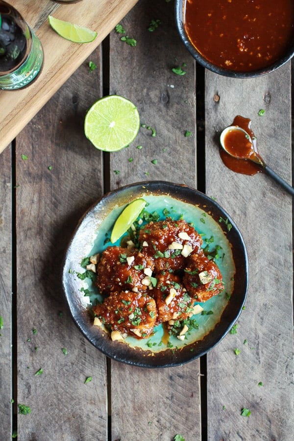 Sweet and Sour Sticky Thai Boneless Oven Baked Chicken Wings | halfbakedharvest.com