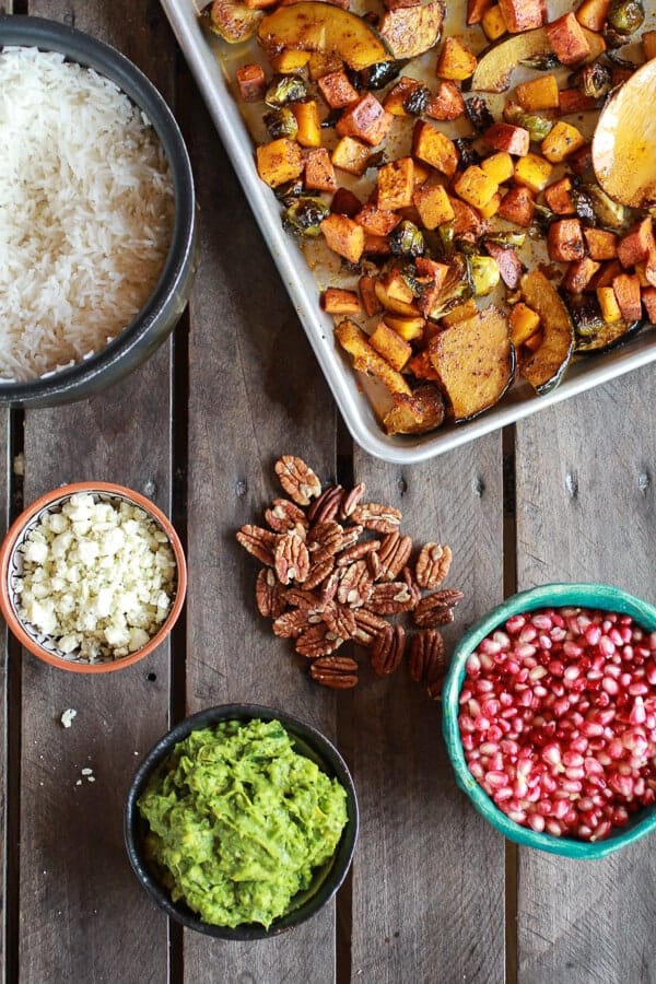 Roasted Harvest Veggie, Curried Avocado + Coconut Rice Bowls | halfbakedharvest.com