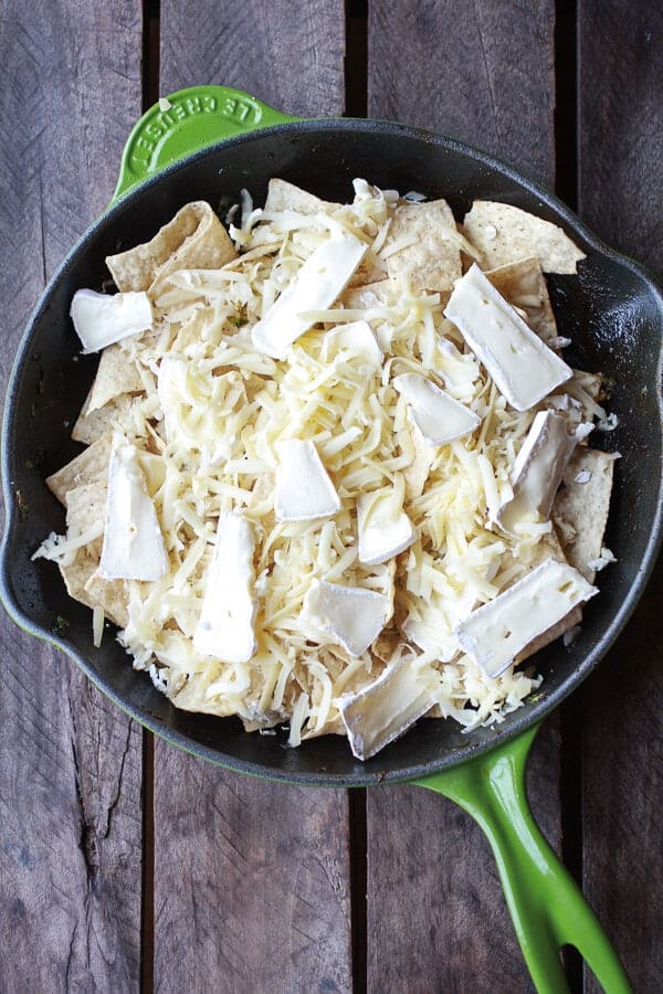Cranberry, Butternut and Brussels Sprout Brie Skillet Nachos | halfbakedharvest.com