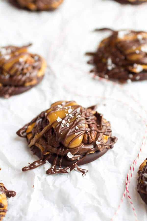 (Idiot Proof) Salted Chocolate Covered Pretzel Nutella Turtle Cookies | halfbakedharvest.com