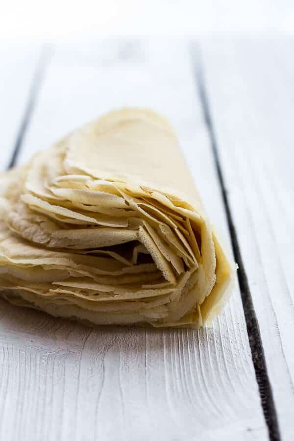 Toasted Coconut Cream Rum and Chocolate Mousse Crepe Cake | halfbakedharvest.com