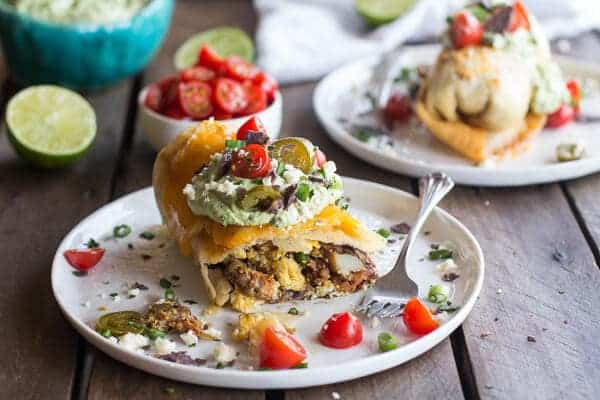 Breakfast Chimichangas with Avocado + Cajita Cheese | halfbakedharvest.com