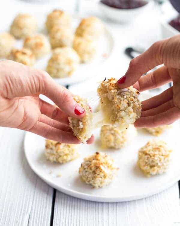Coconut Crusted Brie Stuffed Quinoa Bites | halfbakedharvest.com