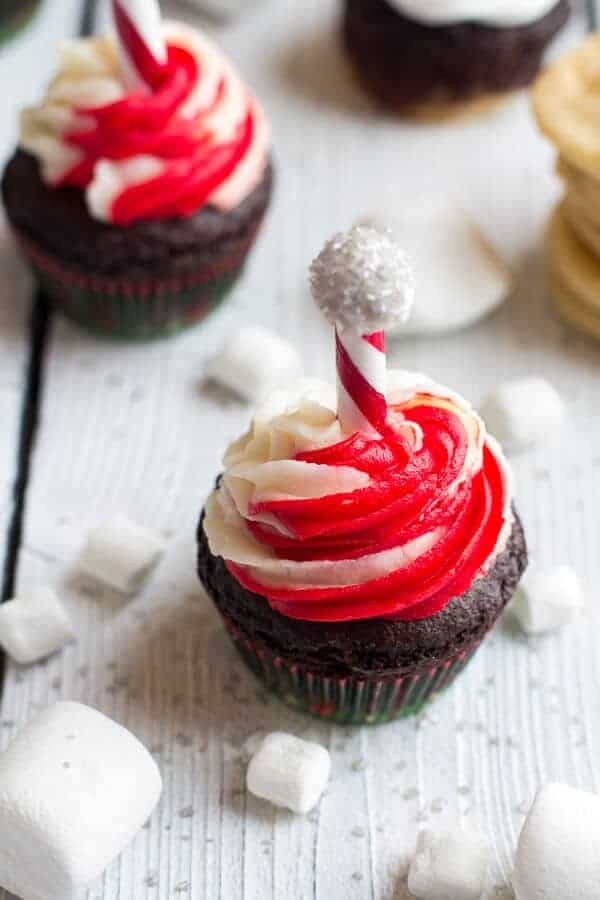 Sugar Cookie Hot Cocoa Cupcakes | halfbakedharvest.com