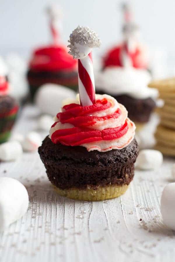 Sugar Cookie Hot Cocoa Cupcakes | halfbakedharvest.com