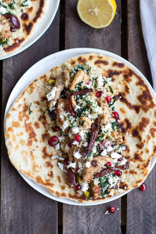Middle Eastern Chicken and Couscous Wraps with Goat Cheese | halfbakedharvest.com