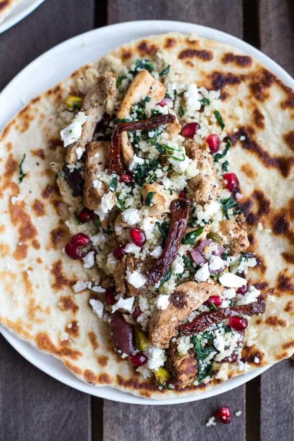 Middle Eastern Chicken and Couscous Wraps with Goat Cheese | halfbakedharvest.com