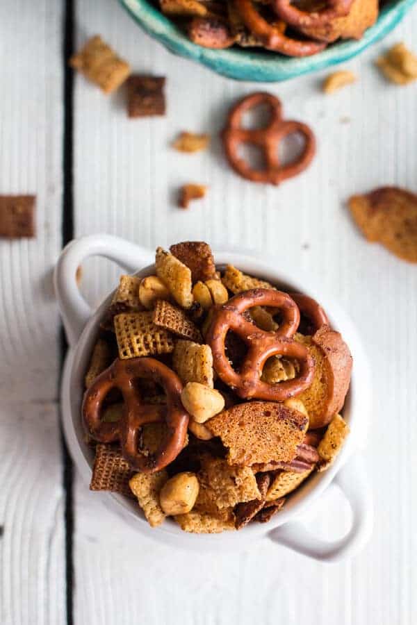 Mom's Secret Christmas Eve Chex Mix | halfbakedharvest.com