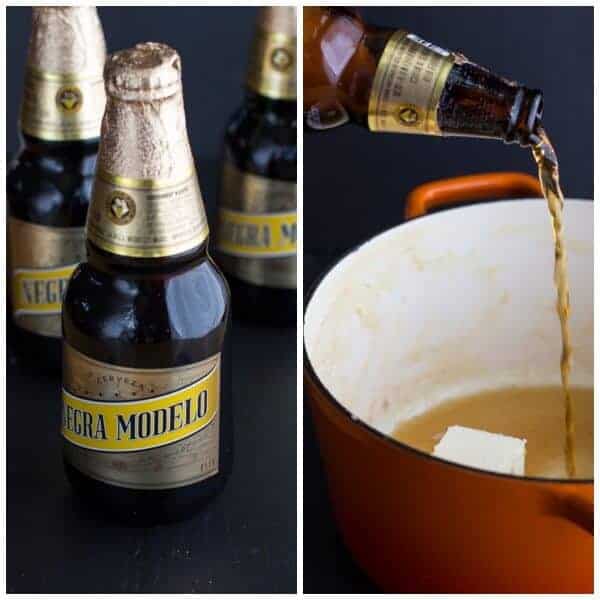 Mexican Beer Spiked Churros with Chocolate Dulce De Leche | halfbakedharvest.com