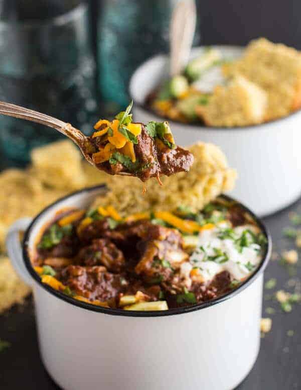 Big Time Jalapeño Lime Black Bean Texas Chili | halfbakedharvest.com