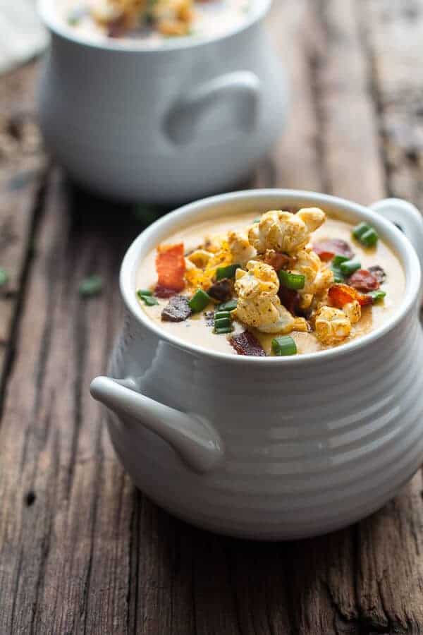 Cheddar Ale Soup with Chili Cheese Popcorn | halfbakedharvest.com