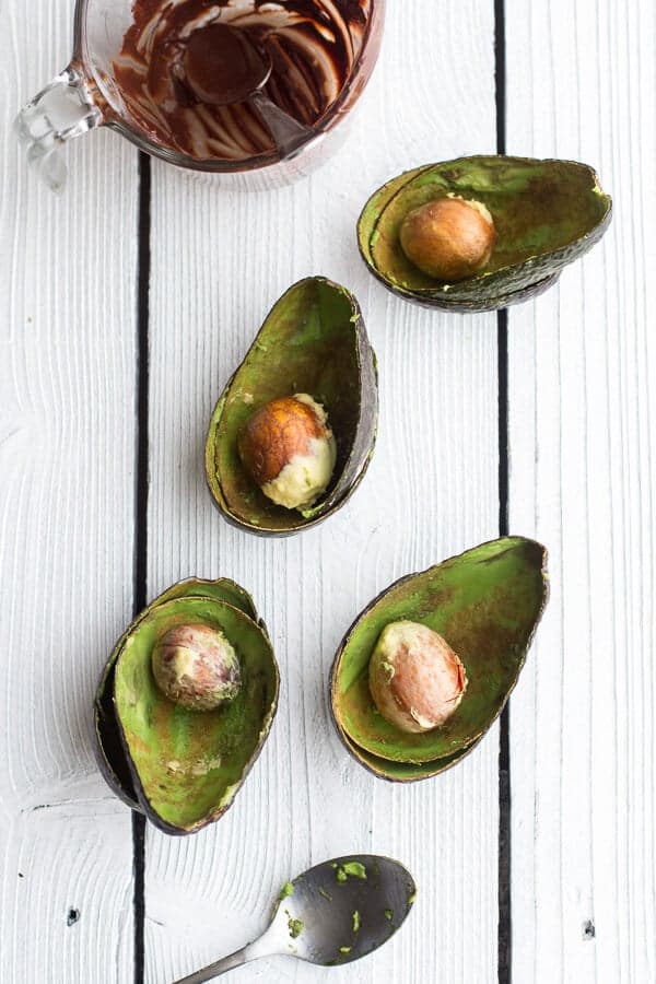 Dark Chocolate Avocado Mousse with Coconut Caramelized Bananas | halfbakedharvest.com