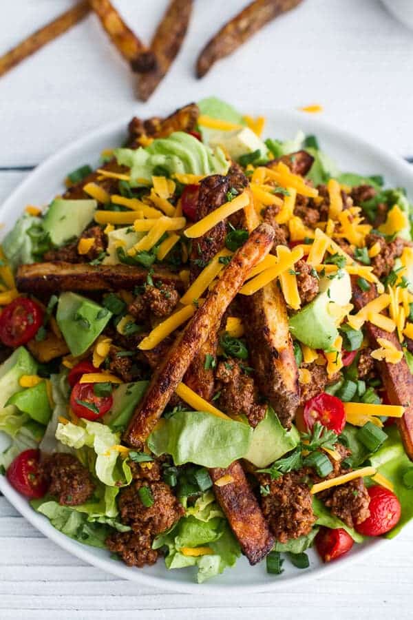 Loaded Cheeseburger Salad | halfbakedharvest.com