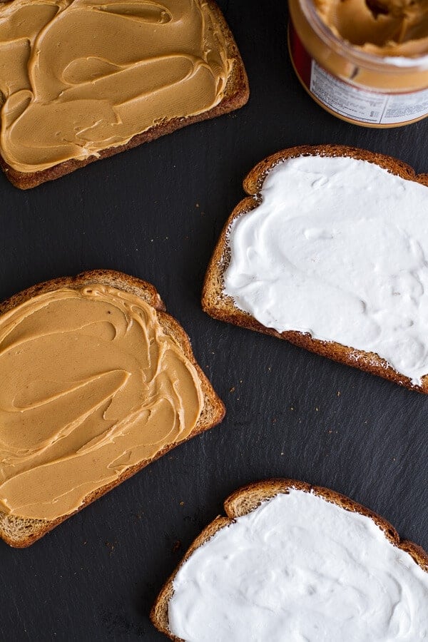 Toasted Fluffernutters with Cabernet Chocolate Fondue | halfbakedharvest.com