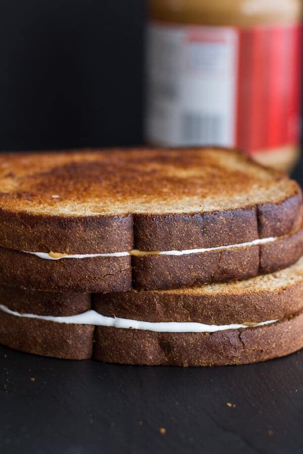 Toasted Fluffernutters with Cabernet Chocolate Fondue | halfbakedharvest.com