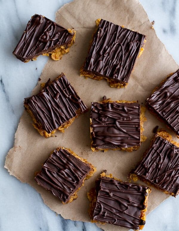 Super Healthy Peanut Butter Date Special K-Bars | halfbakedharvest.com