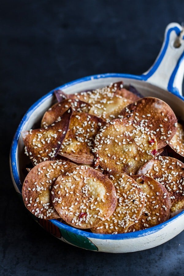 Vietnamese Chicken, Avocado + Lemongrass Spring Roll Salad With Hoisin Crackers | halfbakedharvest.com